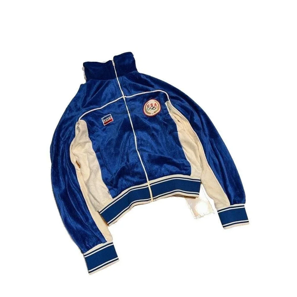 RARE 1980 Levi's Olympic USA Track Jacket Under License L.A. Committee